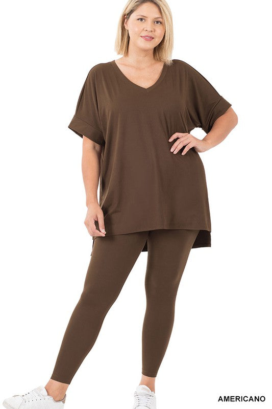 Microfiber Loungewear Set Plus Size