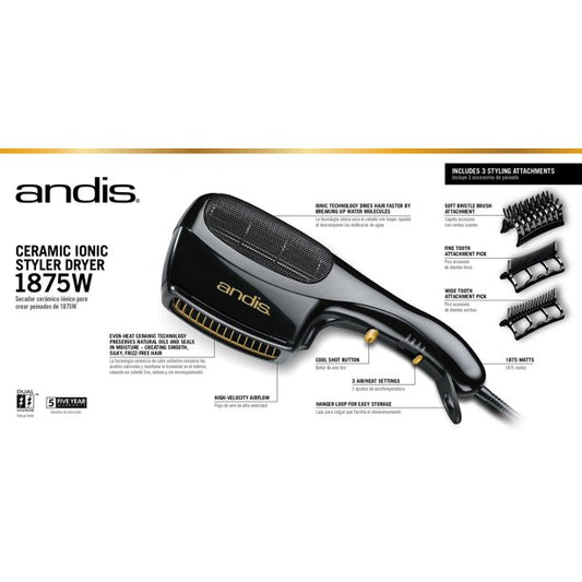 Andis Ceramic Ionic Styler Dryer 1875