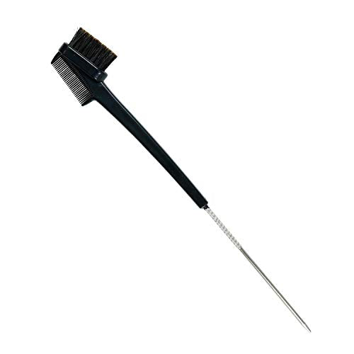 Triple Sided Edge Brush With Pintail Comb Assorted