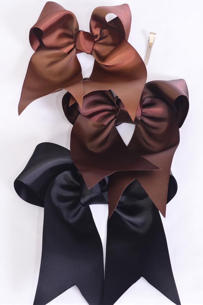 Extra Jumbo Long Tail Cheer Bow *Alligator Clip