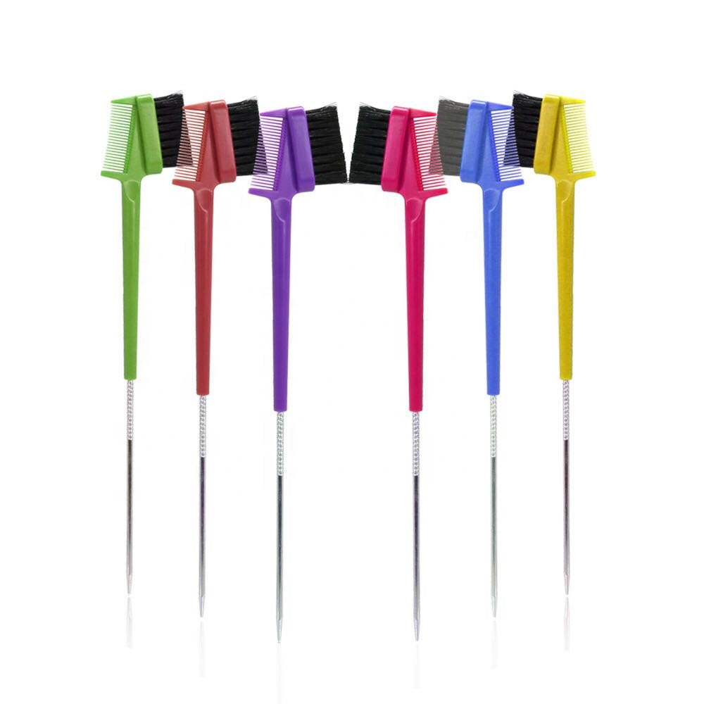Triple Sided Edge Brush With Pintail Comb Assorted