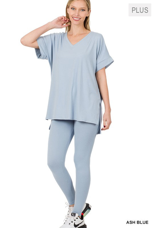 Microfiber Loungewear Set Plus Size