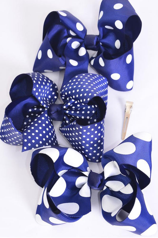 Jumbo Polka Dot Bow *Alligator Clip