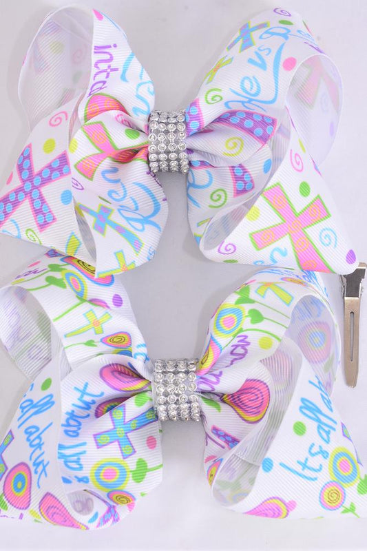 "Jesus" Jumbo Hair Bow 6"X5"