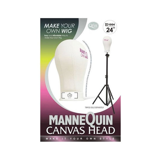 M&M Mannequin Canvas Head 22" White