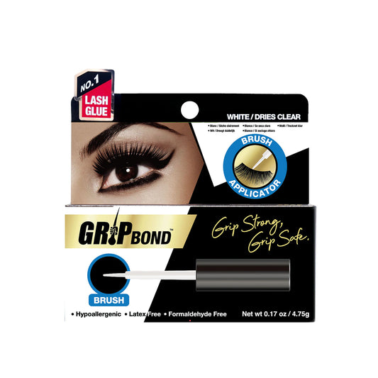 EBIN Grip Bond Latex-Free Lash Adhesive- White/Brush