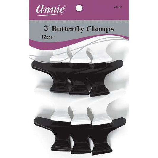 Annie Butterfly Clamps 3" 12Ct