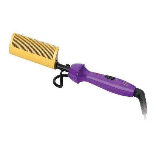 Annie Hot Pressing Comb Purple Gold Ceramic